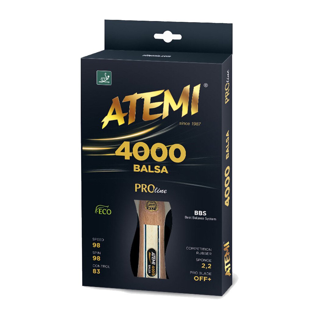 Ракетка для настільного тенісу Atemi 4000 PRO Balsa ECO-Line Ракетка для настільного тенісу Atemi 4000 PRO Balsa ECO-Line