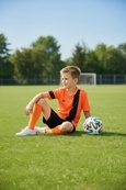 Детская футбольная форма X2 League (футболка+шорты), размер S (оранжевый/черный) DX2001OR/BK-S. Изображение №3 Детская футбольная форма X2 League (футболка+шорты), размер S (оранжевый/черный) DX2001OR/BK-S. Изображение №3