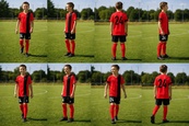 Детская футбольная форма X2 League (футболка+шорты), размер XL (красный/черный). Изображение №5 Детская футбольная форма X2 League (футболка+шорты), размер XL (красный/черный). Изображение №5