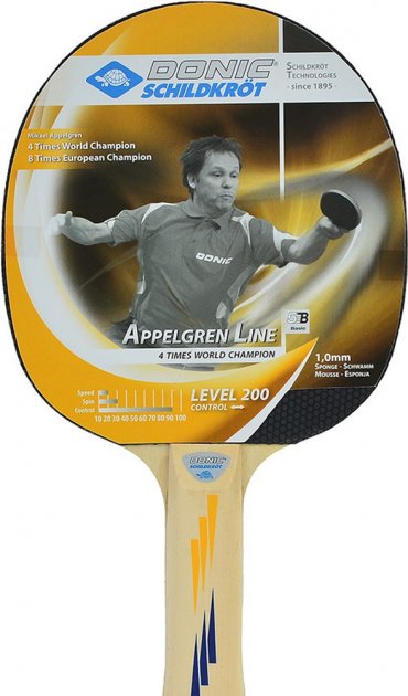 Ракетка для пінг-понгу Donic Appelgren Level 200 new Ракетка для пінг-понгу Donic Appelgren Level 200 new