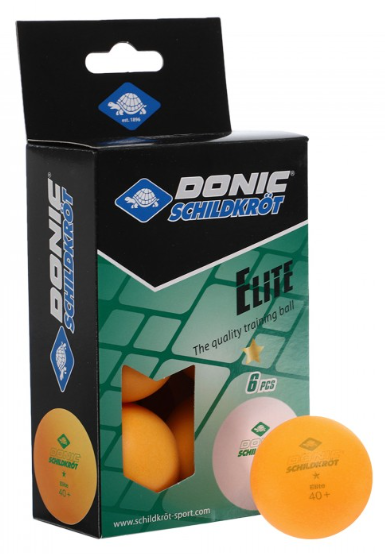 Мячи Donic Elite 1 звезда 40+ (6шт.) orange Мячи Donic Elite 1 звезда 40+ (6шт.) orange