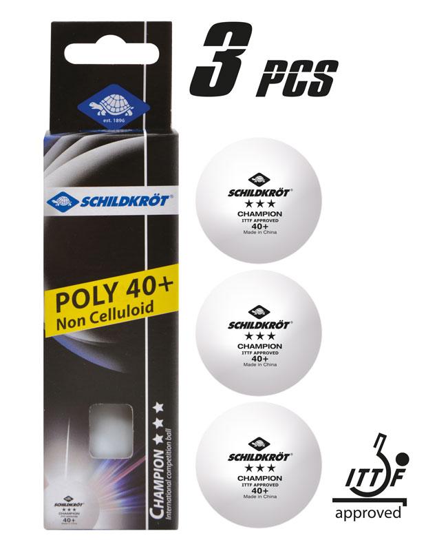 М'ячі Donic Champion 40+ 3* 3шт white М'ячі Donic Champion 40+ 3* 3шт white