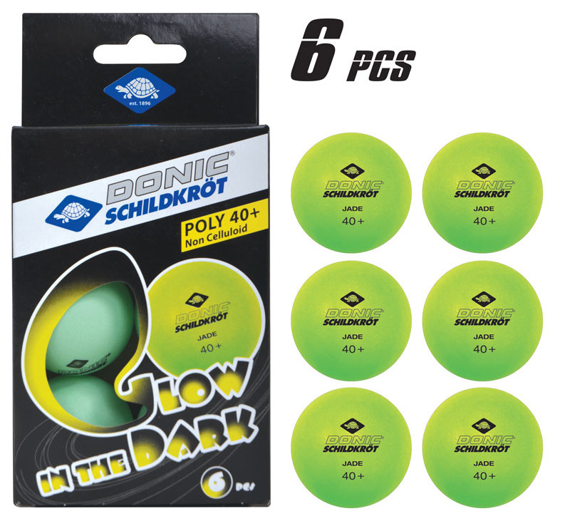 Мячі для настільного тенісу Donic Glow in the dark (6шт) 40+ Мячі для настільного тенісу Donic Glow in the dark (6шт) 40+