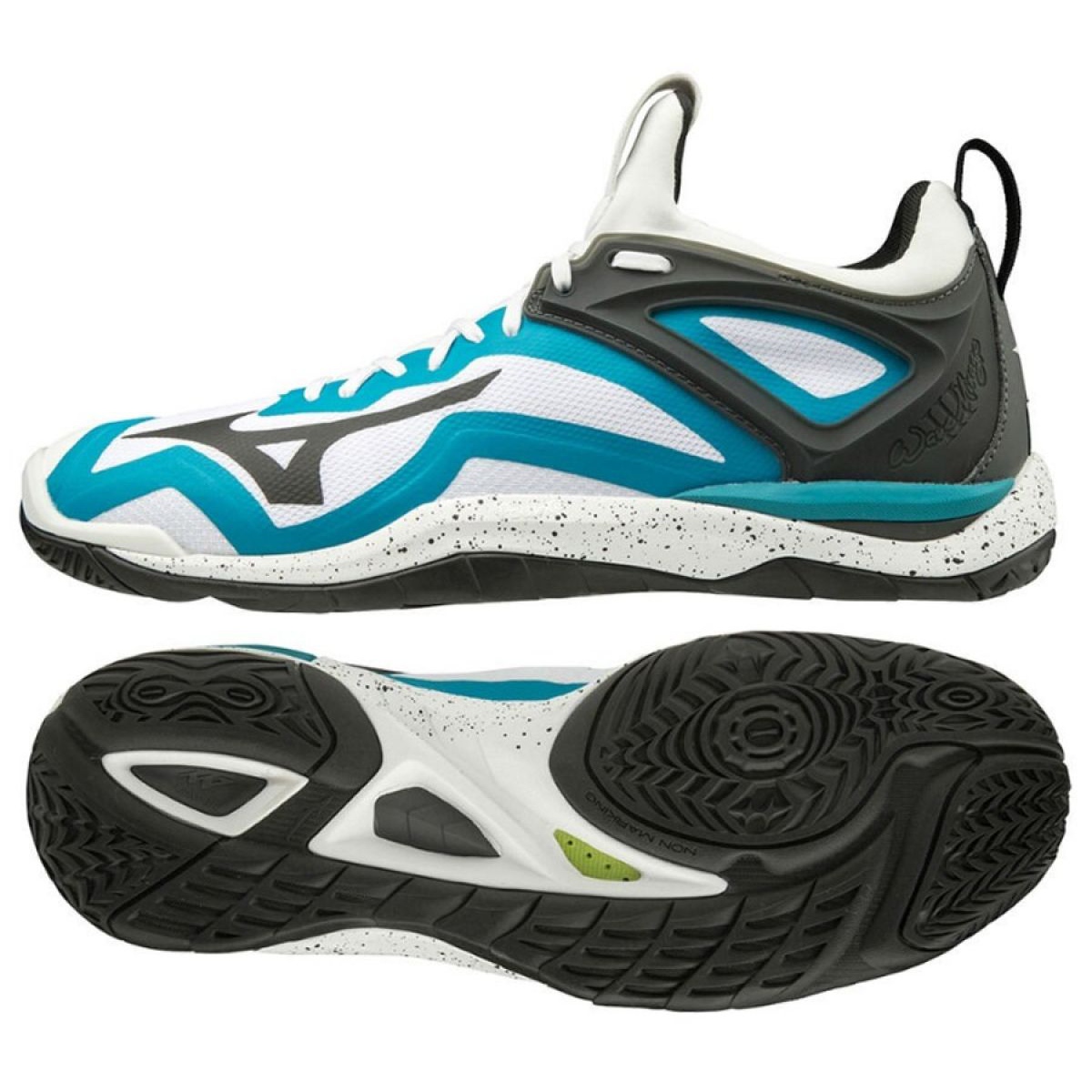 Кроссовки муж. Mizuno WAVE MIRAGE 3 - Wht/Blk/EnamelBlu (43) UK9 Кроссовки муж. Mizuno WAVE MIRAGE 3 - Wht/Blk/EnamelBlu (43) UK9