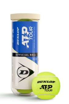 М'ячі для тенісу Dunlop ATP TOUR 3B пластик банка М'ячі для тенісу Dunlop ATP TOUR 3B пластик банка