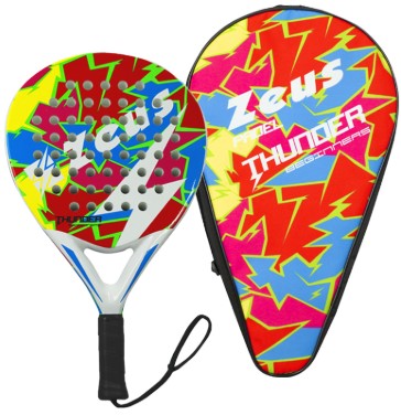 Ракетка для падел тенісу Zeus Racchetta Thunder beginners ne/bi with cover (Z01937) Ракетка для падел тенісу Zeus Racchetta Thunder beginners ne/bi with cover (Z01937)