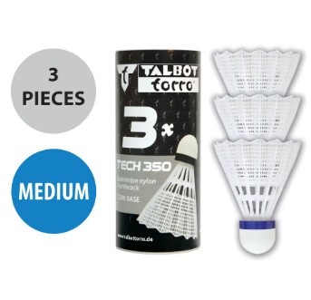 Волани Talbot Tech 350 Shuttle white, MEDIUM 3шт. (479112) Волани Talbot Tech 350 Shuttle white, MEDIUM 3шт. (479112)