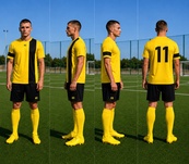 Футбольна форма X2 League (футболка+шорти), розмір M (жовтий/чорний). Зображення №5 Футбольна форма X2 League (футболка+шорти), розмір M (жовтий/чорний). Зображення №5
