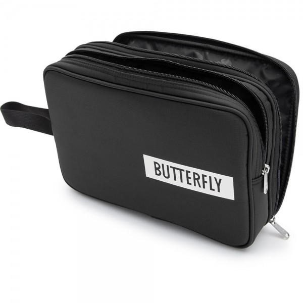 Подвійний чохол на ракетку для настільного тенісу Butterfly Logo 2019, black Подвійний чохол на ракетку для настільного тенісу Butterfly Logo 2019, black