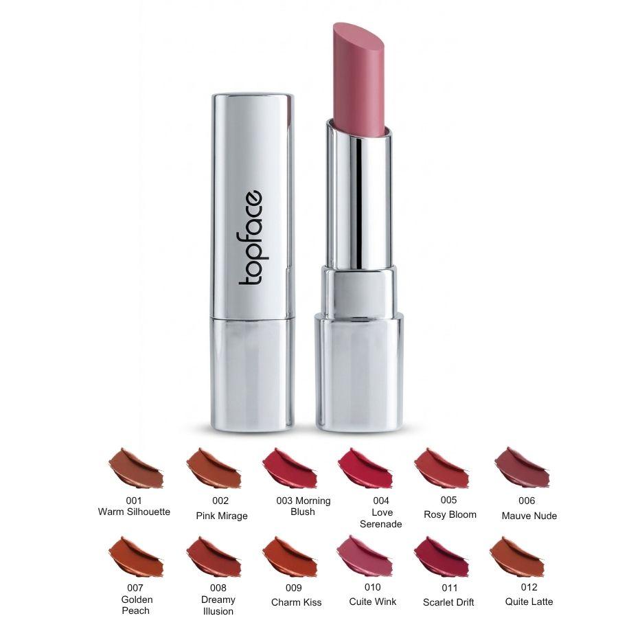 Помада для губ TopFace Super Match Sheer Glow PT162, 005 Rosy Bloom Темно-розовая Помада для губ TopFace Super Match Sheer Glow PT162, 005 Rosy Bloom Темно-розовая