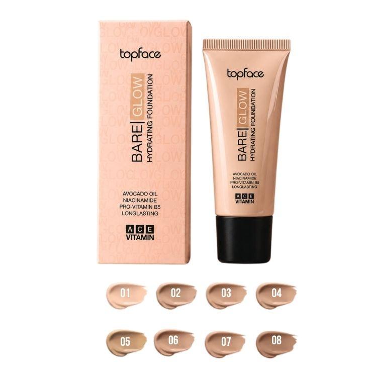 Тональний крем TopFace Bare Glow Hydrating Foundation зволожувальний PT479, 002 Pale Aura Світлий Тональний крем TopFace Bare Glow Hydrating Foundation зволожувальний PT479, 002 Pale Aura Світлий