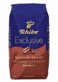 Кава в зернах Tchibo Exclusive Medium 1 кг Кава в зернах Tchibo Exclusive Medium 1 кг