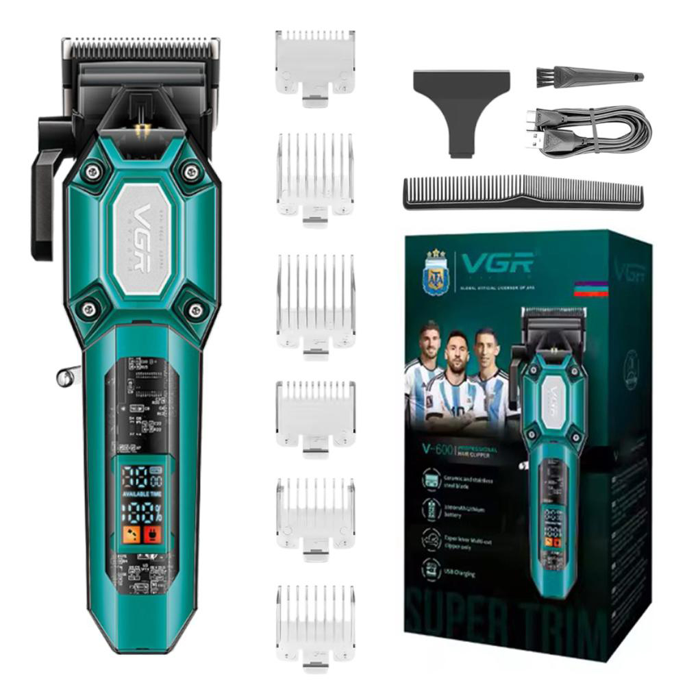 Аккумуляторная машинка для стрижки VGR V-600. Цвет: зеленый Аккумуляторная машинка для стрижки VGR V-600. Цвет: зеленый