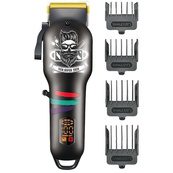 Машинка для стрижки волос и бороды профессиональная VGR V-699 с насадками и LED дисплеем. Цвет: черный. Изображение №9