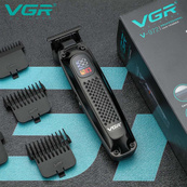 Машинка для стрижки волосся триммер VGR V-972 професійна з насадками акумуляторна USB. Зображення №4