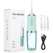 Ирригатор для чистки зубов и полости рта Oral Irrigator с аккумулятором и сменными насадками Green. Изображение №5 Ирригатор для чистки зубов и полости рта Oral Irrigator с аккумулятором и сменными насадками Green. Изображение №5