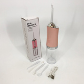 Ирригатор для чистки зубов и полости рта Oral Irrigator с аккумулятором и сменными насадками Pink. Изображение №12 Ирригатор для чистки зубов и полости рта Oral Irrigator с аккумулятором и сменными насадками Pink. Изображение №12