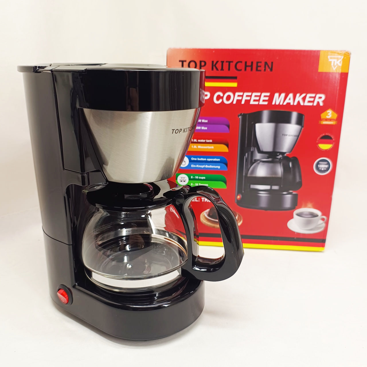 Капельная кофеварка Top Kitchen 1200W TK00221 кофе молотый 1л Капельная кофеварка Top Kitchen 1200W TK00221 кофе молотый 1л