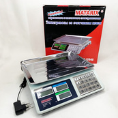 Весы торговые электронные со счетчиком цены на 50кг Matarix MX-414. Изображение №5