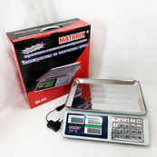 Весы торговые электронные со счетчиком цены на 50кг Matarix MX-414. Изображение №8