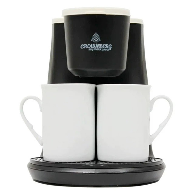 Крапельна електрична кавоварка для дому на 2 чашки Crownberg CB-1568 500Вт Крапельна електрична кавоварка для дому на 2 чашки Crownberg CB-1568 500Вт
