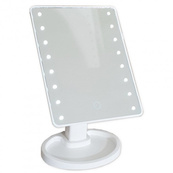 Зеркало для макияжа с 16 LED подсветкой Mirror White, светящееся зеркало для макияжа. Цвет: белый. Изображение №2