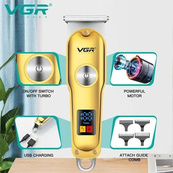 Триммер для волос и бороды VGR V-290 LED Display 3 насадки, машинка для стрижки волос домашняя. Изображение №3 Триммер для волос и бороды VGR V-290 LED Display 3 насадки, машинка для стрижки волос домашняя. Изображение №3