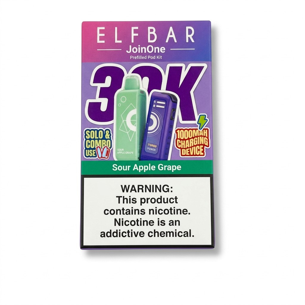Elf Bar JoinOne 30000. Кислое Яблоко Виноград (Sour Apple Grape) Elf Bar JoinOne 30000. Кислое Яблоко Виноград (Sour Apple Grape)