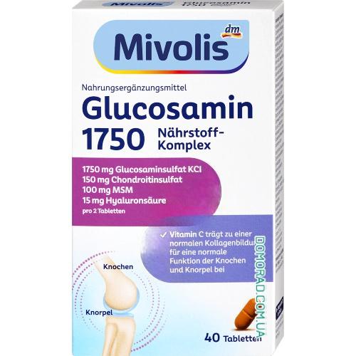 Mivolis Glucosamin 1.250, 40 таблеток Mivolis Glucosamin 1.250, 40 таблеток