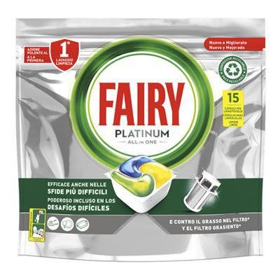Капсули для посудомийної машини Fairy Platinum All in One Limone 15 шт Капсули для посудомийної машини Fairy Platinum All in One Limone 15 шт