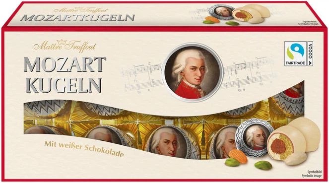 Конфеты Mozart из белого шоколада 200 г Конфеты Mozart из белого шоколада 200 г