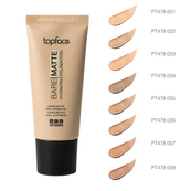 Тональний крем матувальний TopFace Bare Matte Hydrating Foundation , 007 Amber Clay Бурштиновий. Зображення №3 Тональний крем матувальний TopFace Bare Matte Hydrating Foundation , 007 Amber Clay Бурштиновий. Зображення №3