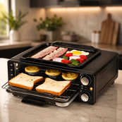 Багатофункціональна конвекційна настільна електропіч Top Kitchen TK-1400 14л 4000Вт 6в1. Зображення №3