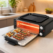 Багатофункціональна конвекційна настільна електропіч Top Kitchen TK-1400 14л 4000Вт 6в1. Зображення №4
