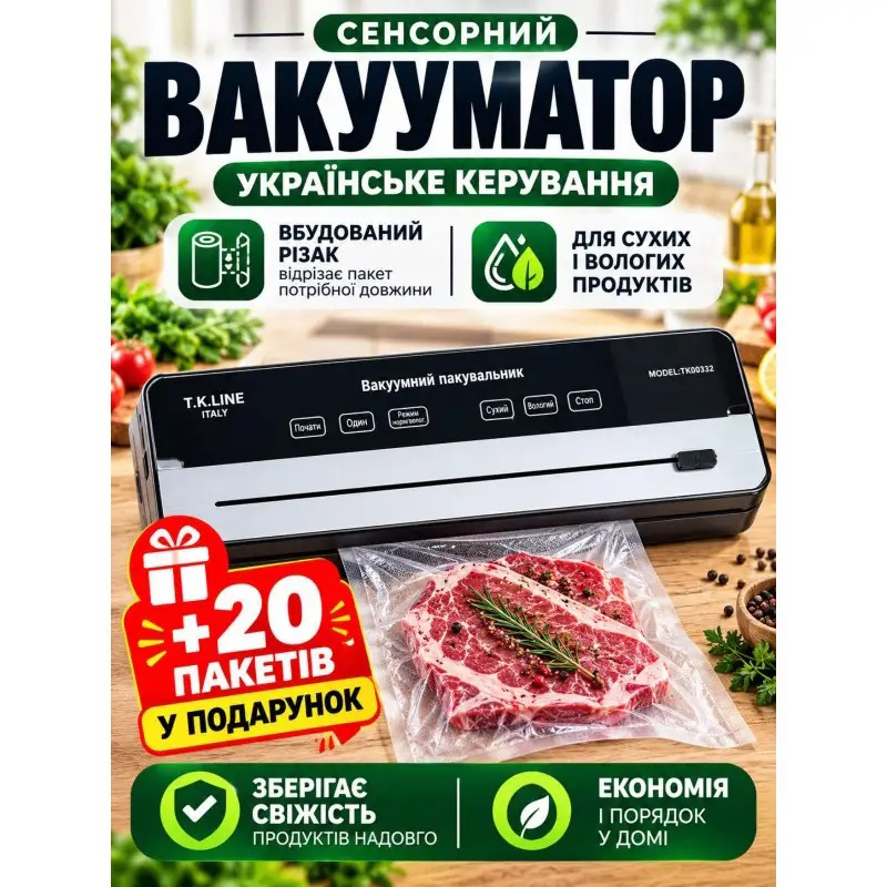 Вакууматор побутовий T.K.Line Tk00332 Вакууматор побутовий T.K.Line Tk00332