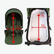 Коляска для ребенка универсальная 3 в 1 FreeON Zack, olive. Изображение №5 Коляска для ребенка универсальная 3 в 1 FreeON Zack, olive. Изображение №5