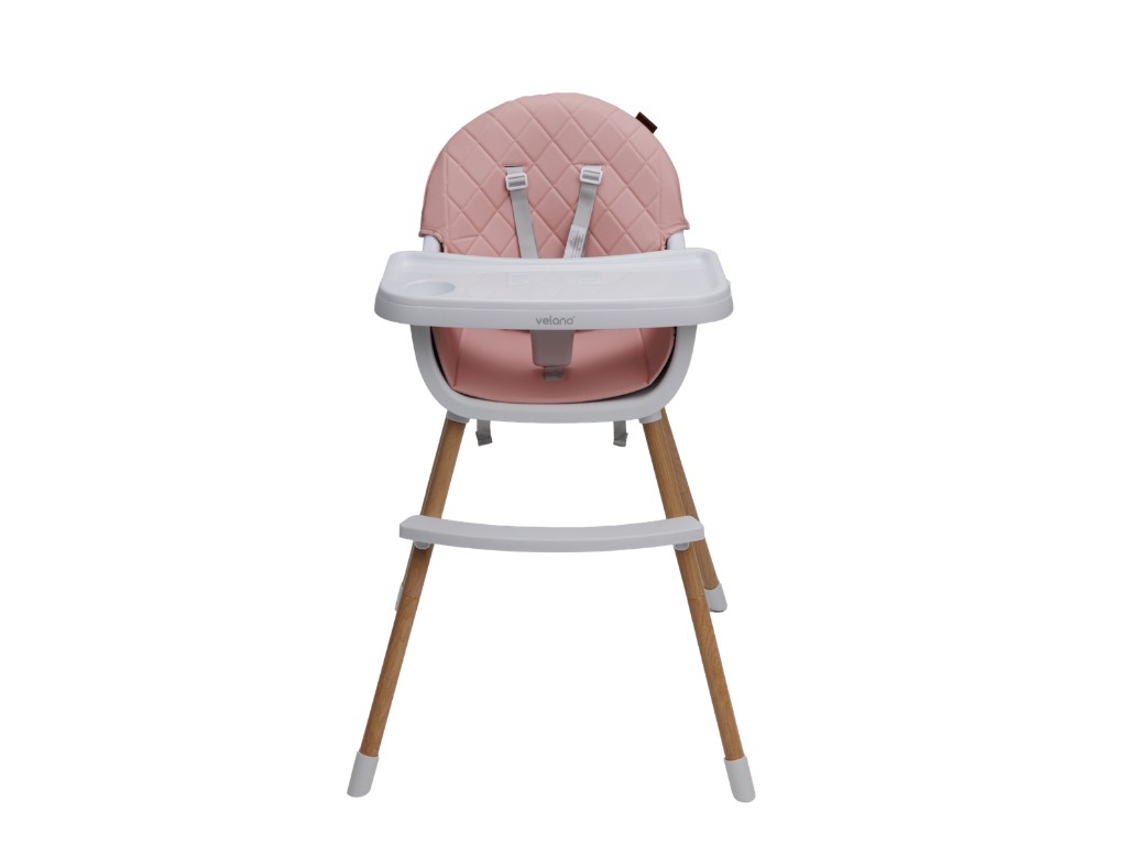 Стул для кормления ребенка 2 в 1 VELANO Evo, pink Стул для кормления ребенка 2 в 1 VELANO Evo, pink