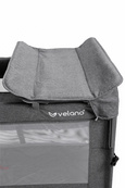 Детская кроватка-манеж со вторым ярусом и пеленальным столиком VELANO Tino, dark grey. Изображение №3