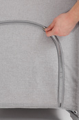 Детская кроватка-манеж с вторым ярусом и пеленальным столиком VELANO Tino, light grey. Изображение №6