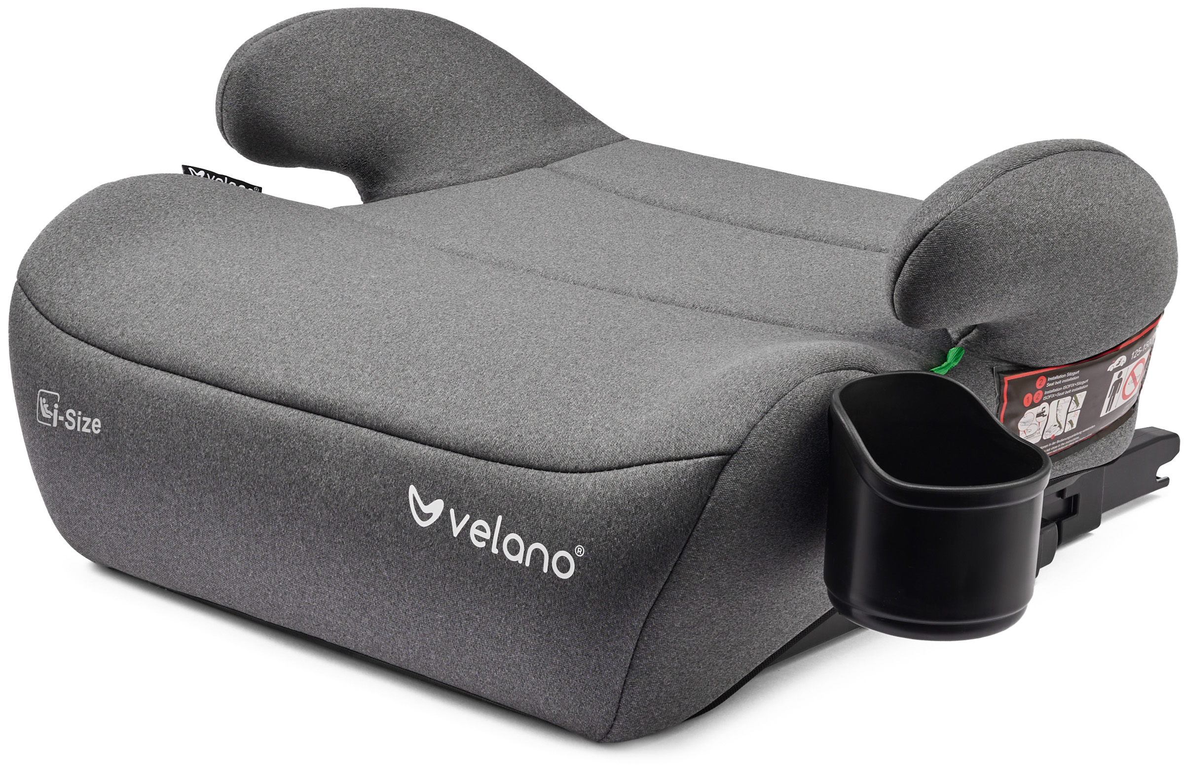Бустер VELANO Primo i-Size 125–150 см, ISOFIX + подстаканник, grey Бустер VELANO Primo i-Size 125–150 см, ISOFIX + подстаканник, grey