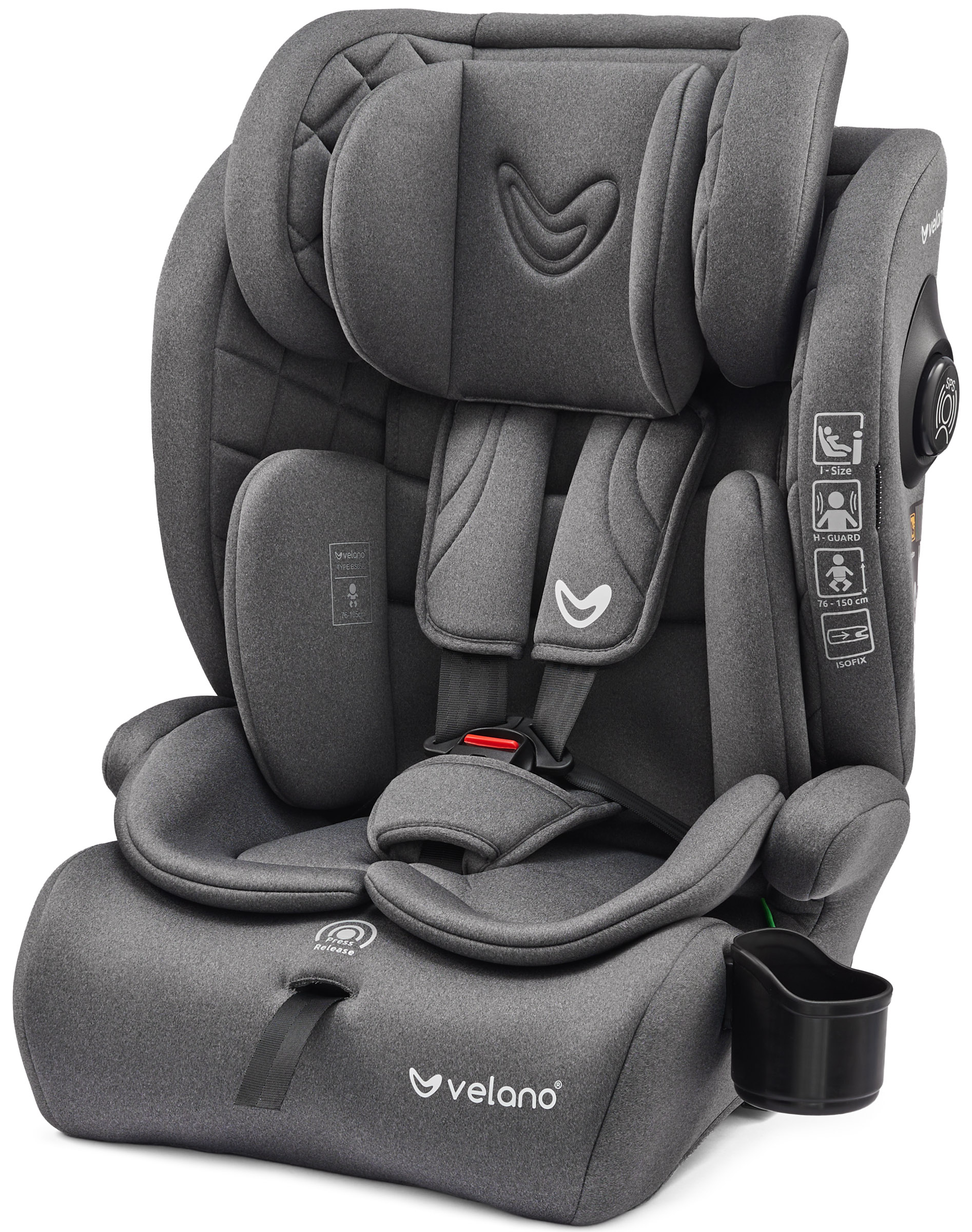 Автокресло VELANO Flexo i-Size 76–150 см, ISOFIX + Top Tether/ремень, серый Автокресло VELANO Flexo i-Size 76–150 см, ISOFIX + Top Tether/ремень, серый