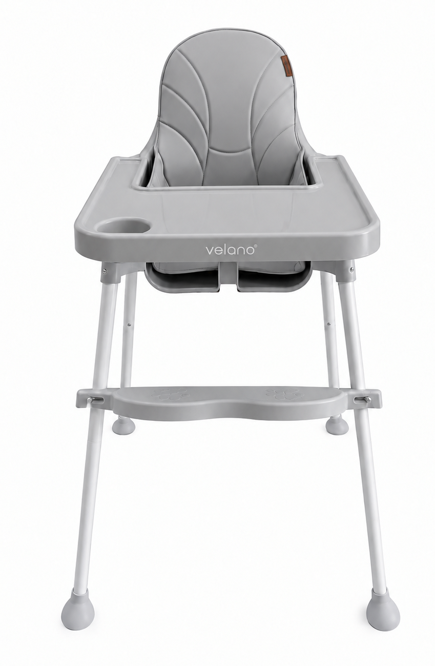 Стул для кормления ребенка 2 в 1 VELANO Basic, light grey Стул для кормления ребенка 2 в 1 VELANO Basic, light grey