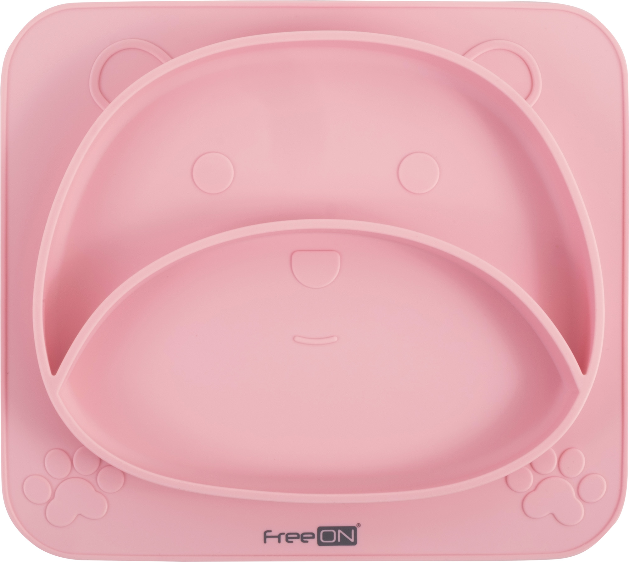 Силиконовая тарелка детская FreeON Bear, pink Силиконовая тарелка детская FreeON Bear, pink