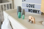 Силиконовый сортер FreeON медвежата, grey - mint. Изображение №4