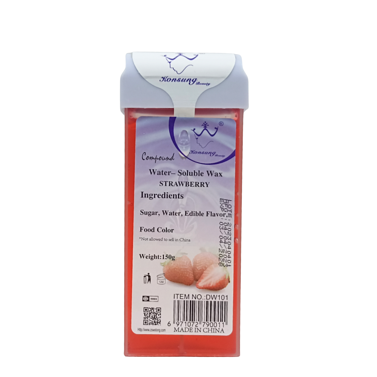 Касетный воск для депиляции Konsung Beauty Compound Water-Soluble Wax, 150 г, Strawberry Касетный воск для депиляции Konsung Beauty Compound Water-Soluble Wax, 150 г, Strawberry
