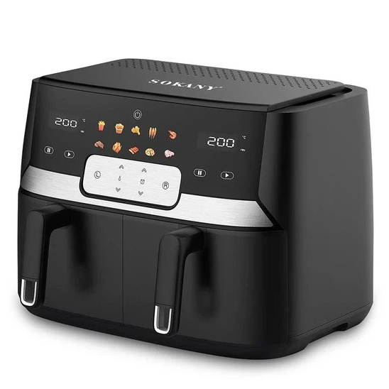 Мультипечь двухкамерная аэрофритюрница Sokany SK-ZG-8047 1700+1700 Вт 5+5л Мультипечь двухкамерная аэрофритюрница Sokany SK-ZG-8047 1700+1700 Вт 5+5л