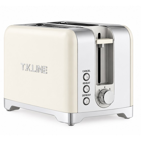 Тостер T.K.Line TK00281 2-секционный с 7 уровнями поджаривания в ретро-стиле Beige Тостер T.K.Line TK00281 2-секционный с 7 уровнями поджаривания в ретро-стиле Beige