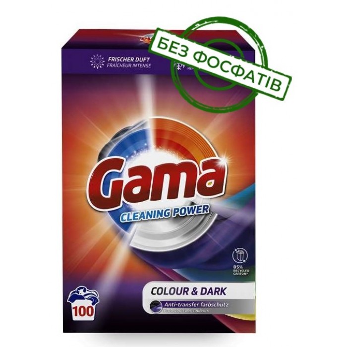 Стиральный порошок Gama 3in1 Color 6 кг 100 циклов стирки Стиральный порошок Gama 3in1 Color 6 кг 100 циклов стирки