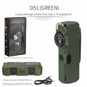 Фонарик-зажигалка армейская MULTIFUNCTIONAL D51-COB, Зажигалка в подарок в упаковке. Цвет: зеленый. Изображение №6 Фонарик-зажигалка армейская MULTIFUNCTIONAL D51-COB, Зажигалка в подарок в упаковке. Цвет: зеленый. Изображение №6